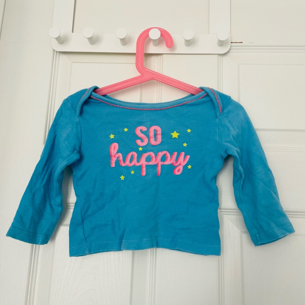 M&S Marks and Spencer long sleeve t-shirt 9-12m